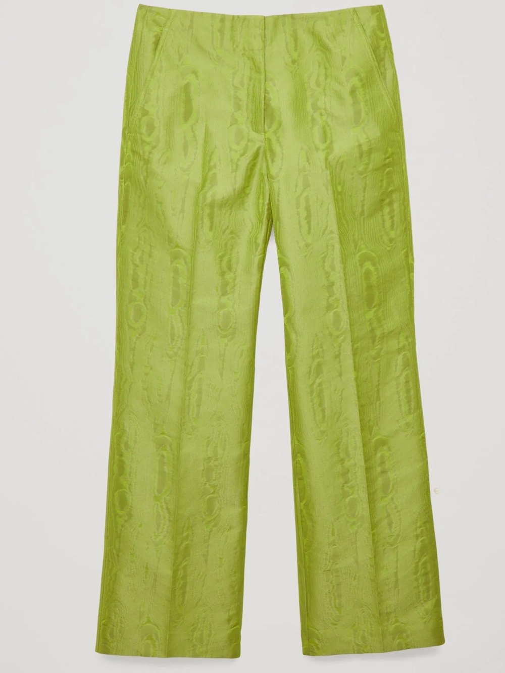 NWOT - COS Moire-Pattern Trousers in Green - Size 2 - Picture 5 of 9